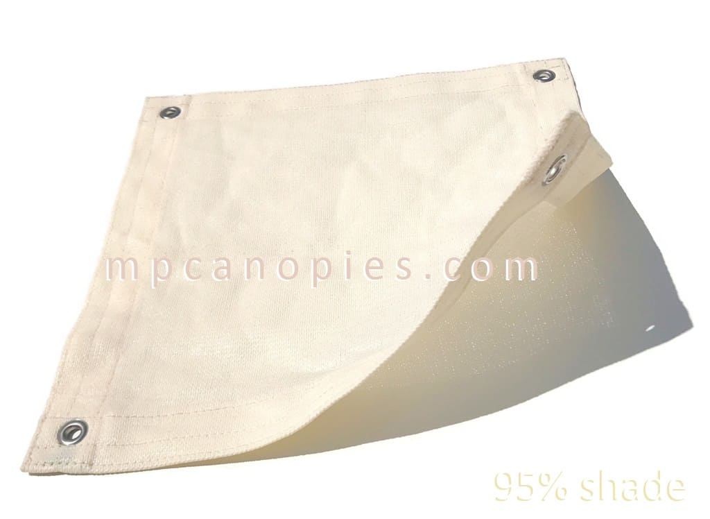 Ivory White 95% Shade (custom made) - MP Canopies & Tarps, LLC